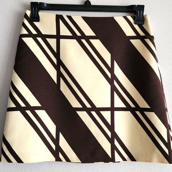 SKIRT  WOMEN'S SIZE EU 42 .LANA-LAINE 95%BROWN/CREAM COLOR. - Picture 1 of 2